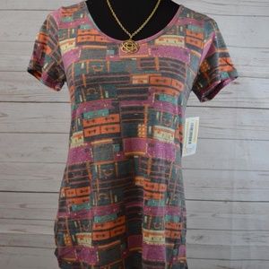 NWT Lularoe XS Classic Tee Vintage Luggage